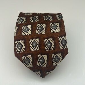 NWOT 100% Silk Handmade Brown Tie